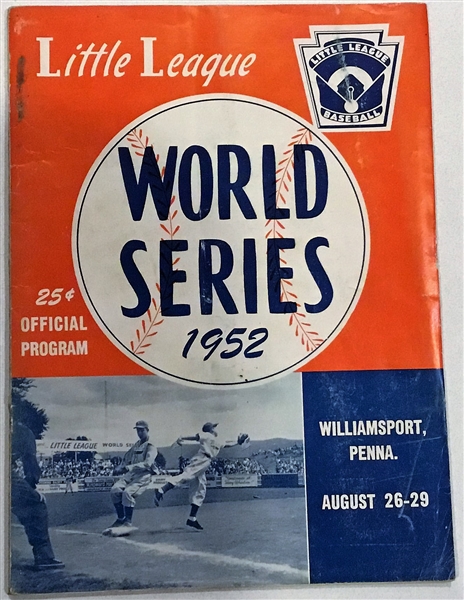 1952 LITTLE LEAGUE WORLD SERIES PROGRAM