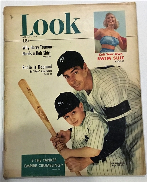 1949 LOOK MAGAZINE w/ JOE DIMAGGIO COVER