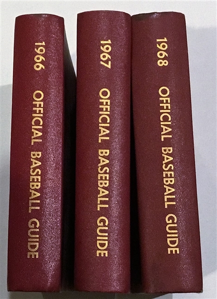 1966-1968 BOUND EDITIONS OF THE OFFICIAL BASEBALL GUIDE
