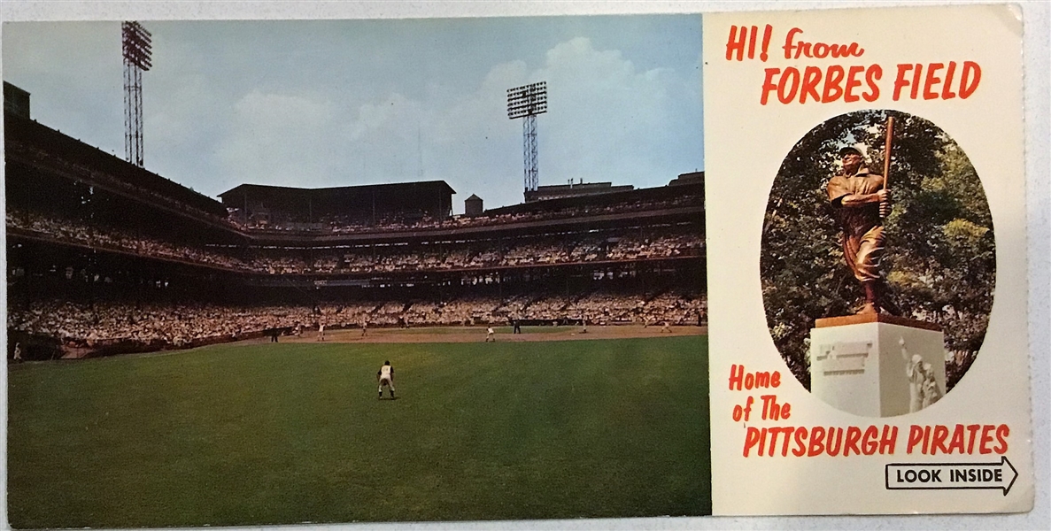 VINTAGE PITTSBURGH PIRATES FORBES FIELD POST CARD