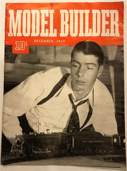 DECEMBER 1939 MODEL BUILDER MAGAZINE w/JOE DIMAGGIO COVER