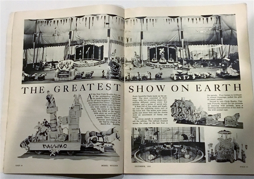 DECEMBER 1939 MODEL BUILDER MAGAZINE w/JOE DIMAGGIO COVER