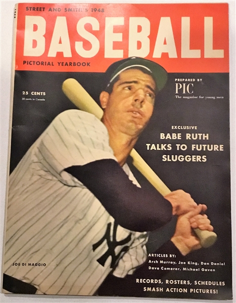 1948 STREET & SMITH BASEBALL YEARBOOK w/DIMAGGIO COVER