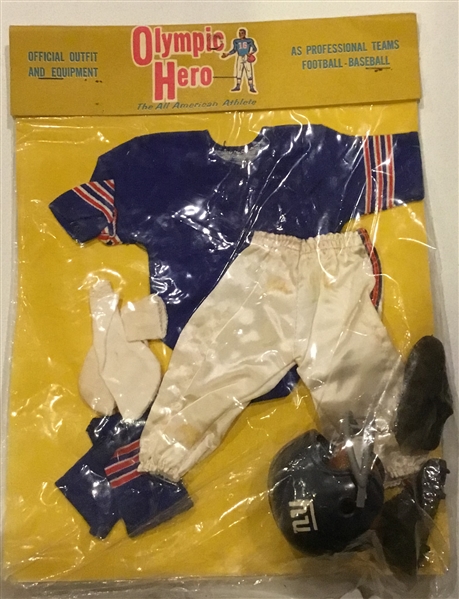 60's NEW YORK GIANTS JOHNNY HERO OUTFIT ON CARD