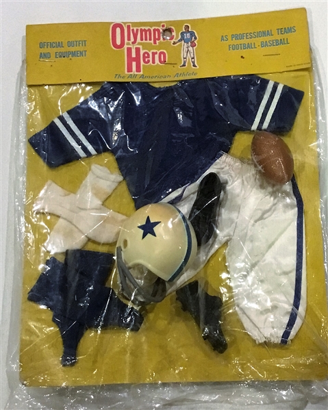 60's DALLAS COWBOYS JOHNNY HERO OUTFIT ON CARD