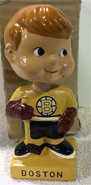 60's BOSTON BRUINS mini BOBBING HEAD w/BOX
