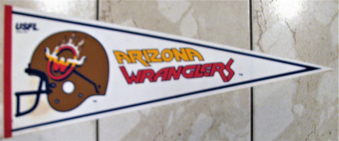 80's USFL ARIZONA WRANGLERS PENNANT