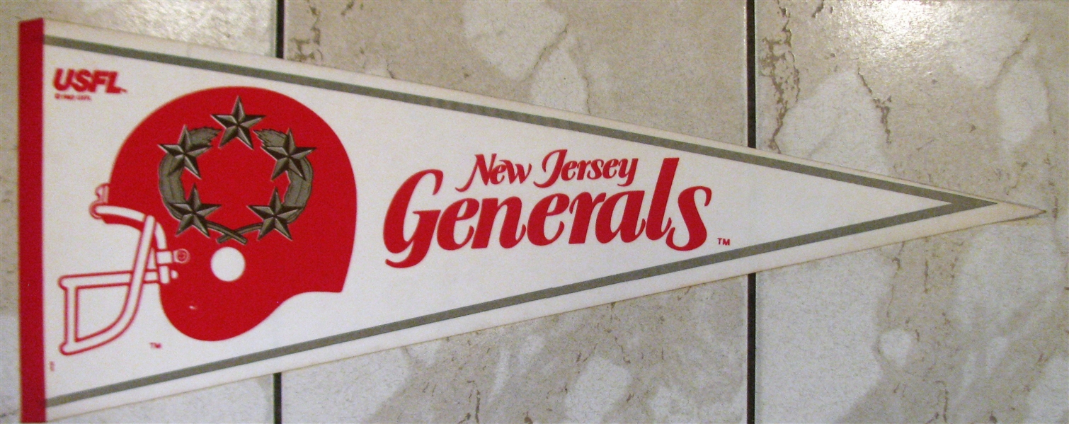 80's USFL NEW JERSEY GENERALS PENNANT
