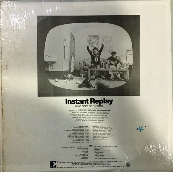 1971 INSTANT REPLAY - TWO SIDES OF FOOTBALL RECORD ALBUM
