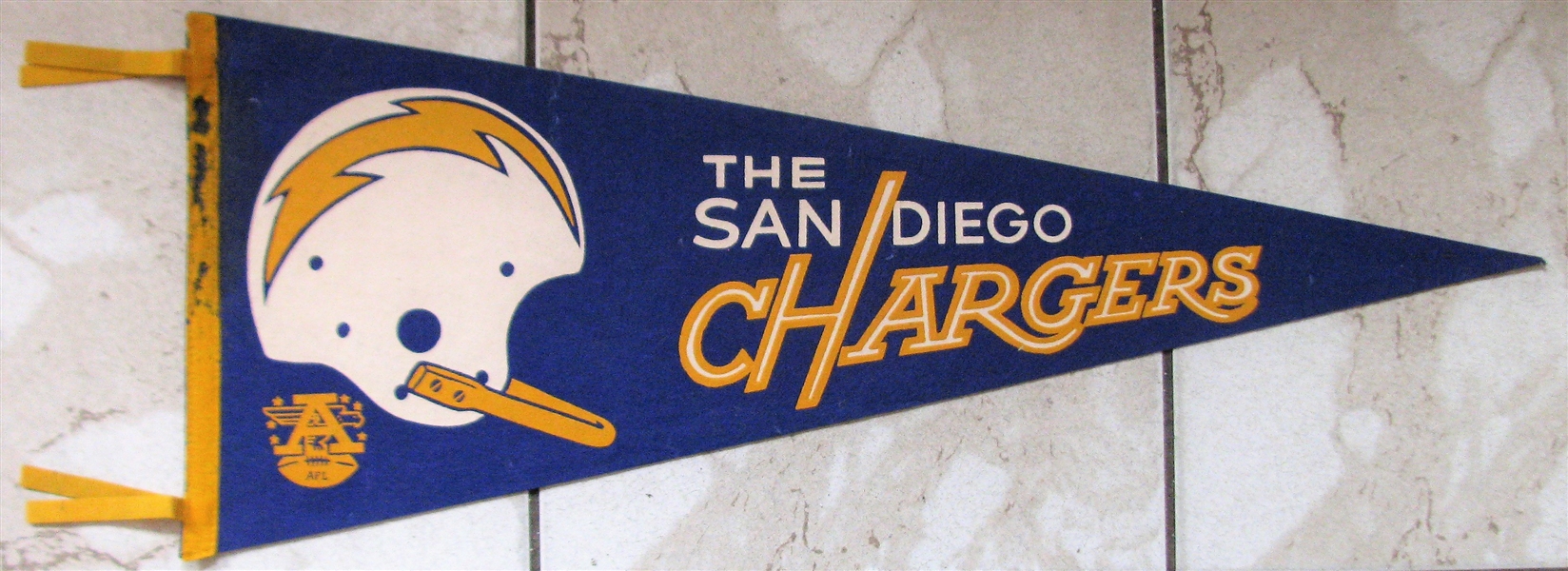 60's AFL SAN DIEGO CHARGERS PENNANT