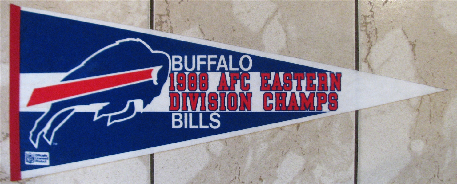 BUFFALO BILLS 1988 AFC EASTERN DIVISION CHAMPS PENNANT