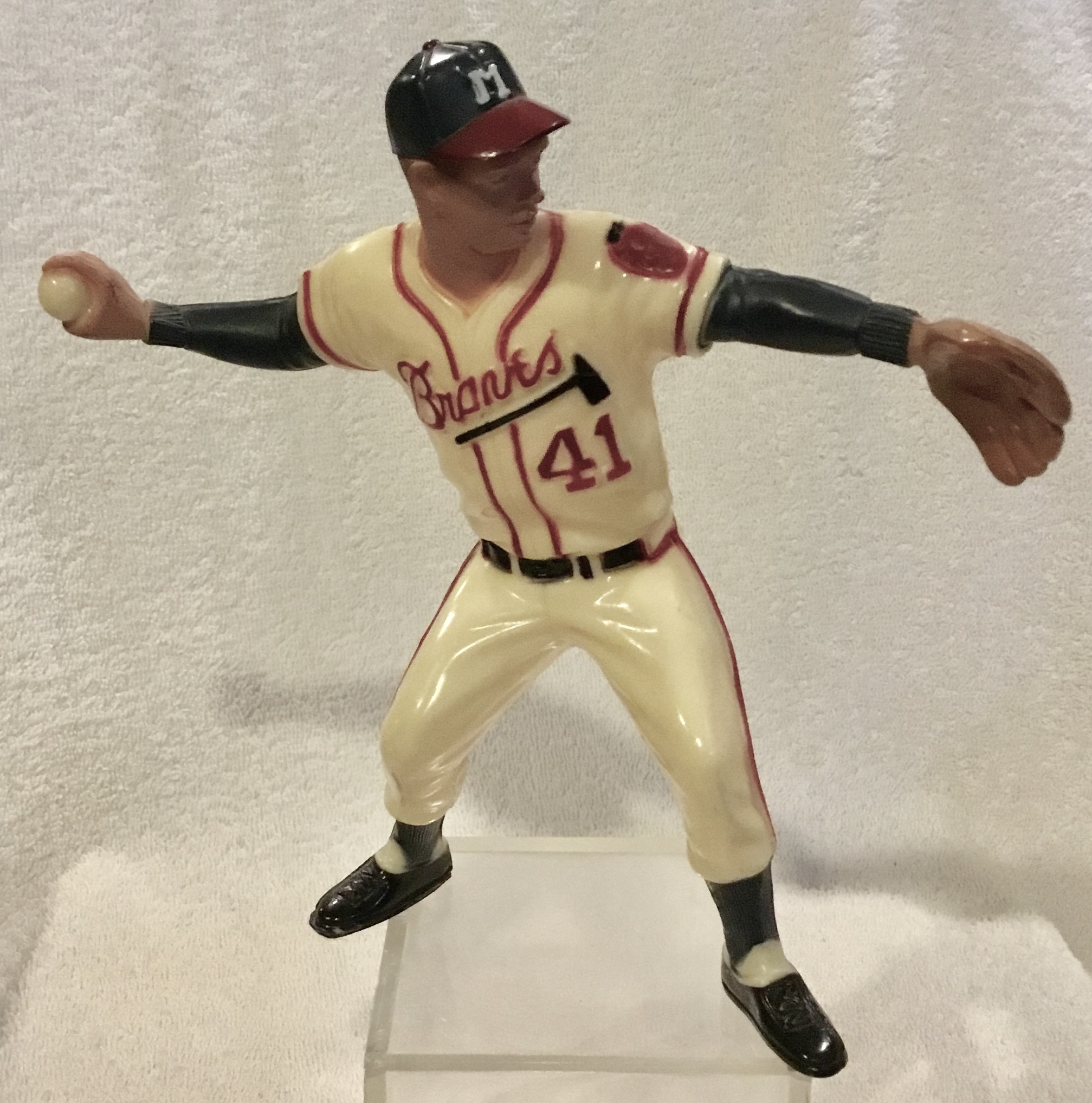 thumbnail image 2 of 1950s-60s Eddie Mathews Hartland Baseball Figure Custom Hang Tag – Aged Look 2 of 4