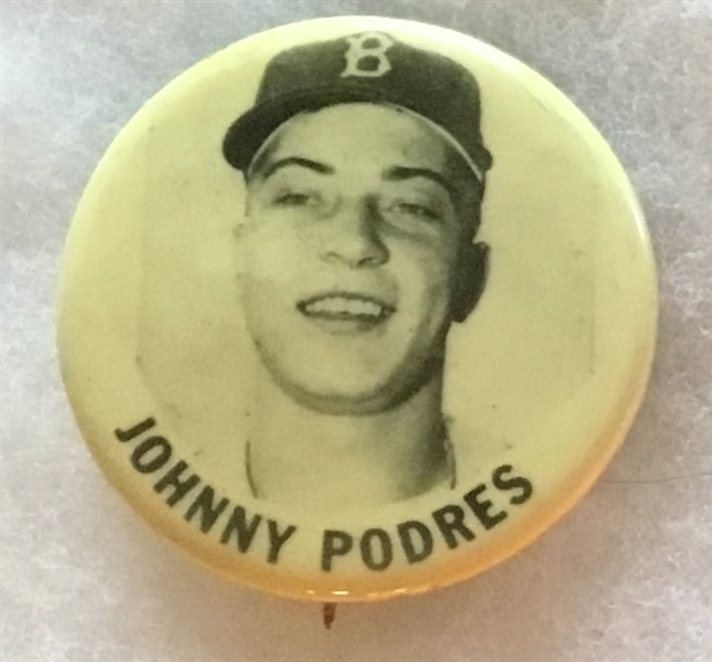 50's JOHNNY PODRES BROOKLYN DODGERS PIN