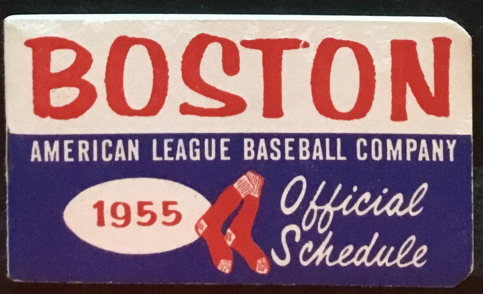 1955 AMERICAN LEAGUE SCHEDULE BOOKLET- RED SOX ISSUE