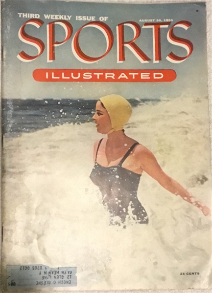 8/30/54 SPORTS ILLUSTRATED - 3rd EVER ISSUE w/BATHING SUIT