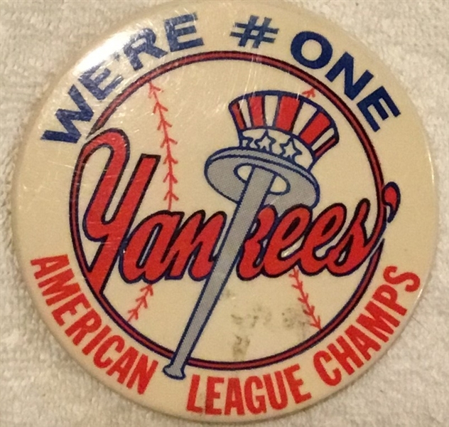 1975 NEW YORK YANKEES AMERICAN LEAGUE CHAMPIONS PIN