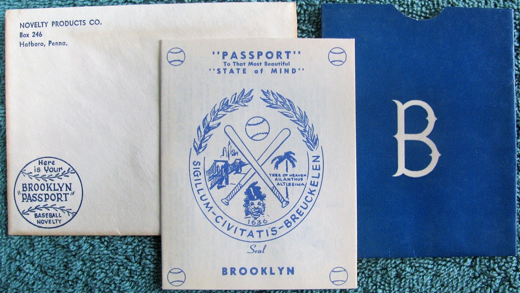 1955 BROOKLYN DODGERS PASSPORT 