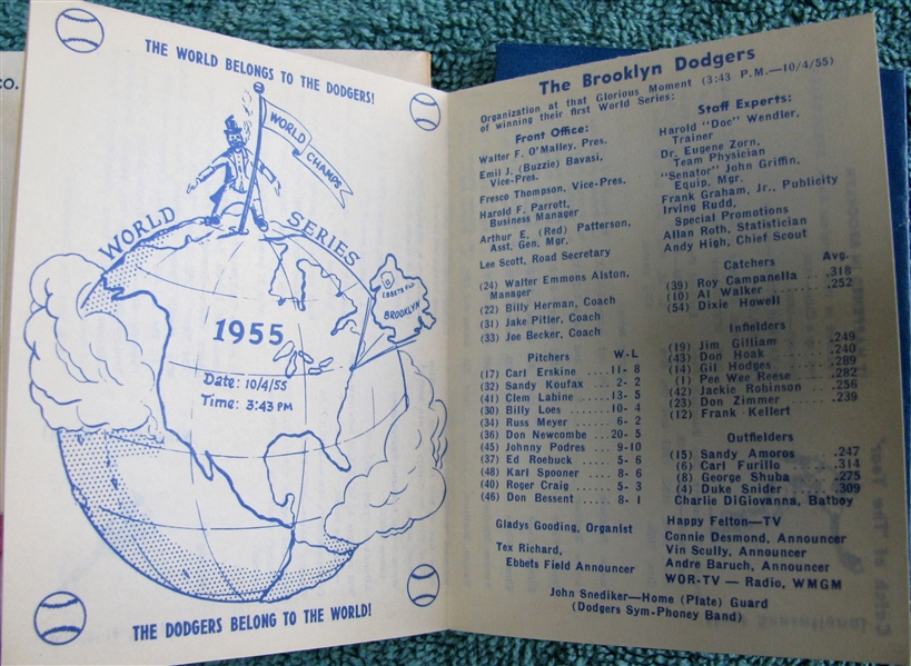 1955 BROOKLYN DODGERS PASSPORT 