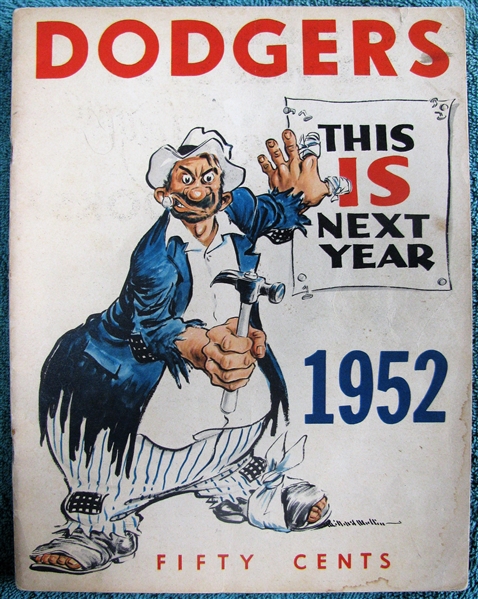 1952 BROOKLYN DODGERS YEARBOOK