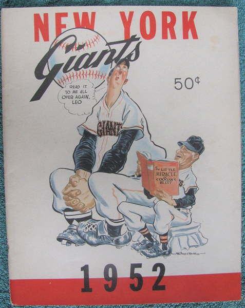 1952 NEW YORK GIANTS YEARBOOK