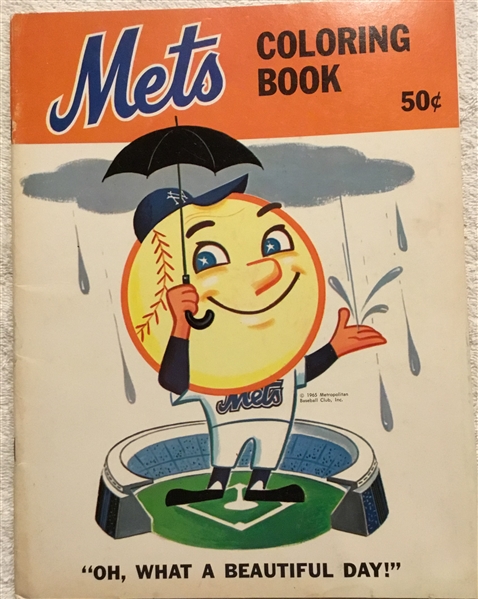 1965 NEW YORK METS COLORING BOOK