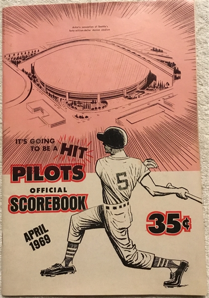 1969 SEATTLE PILOTS 1st HOME GAME PROGRAM