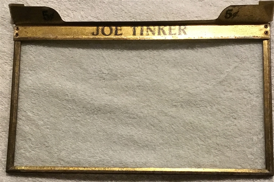 VINTAGE JOE TINKER CIGARS STORE DISPLAY GLASS COVER