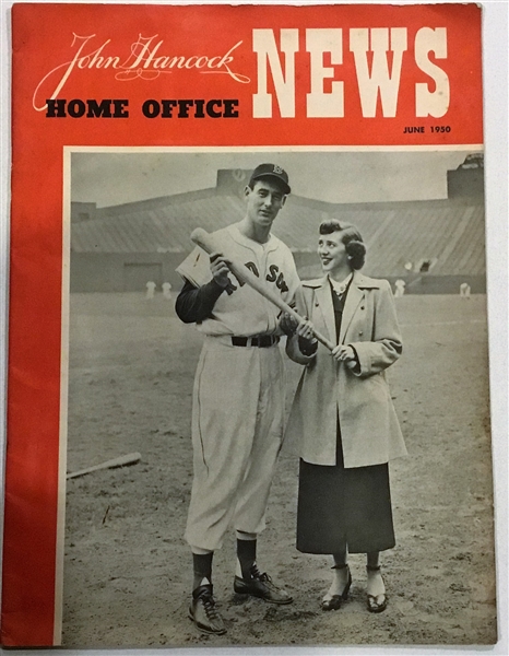 JUNE 1950 JOHN HANCOCK NEWS MAGAZINE w/ TED WILLIAMS COVER