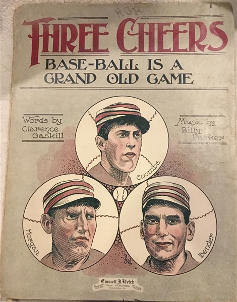 1912 PHILADELPHIA ATHLETICS SHEET MUSIC w/CHIEF BENDER