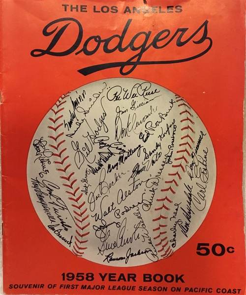 1958 LOS ANGELES DODGERS YEARBOOK - 1st YEAR