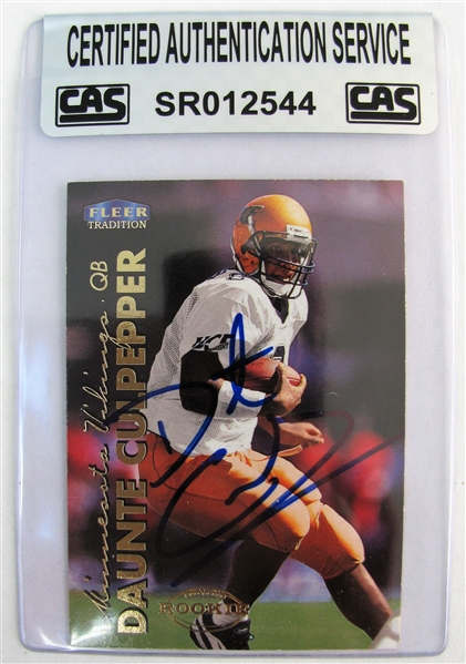 DAUNTE CULPEPPER SIGNED TOPPS FOOTBALL CARD /CAS AUTHENTICATED