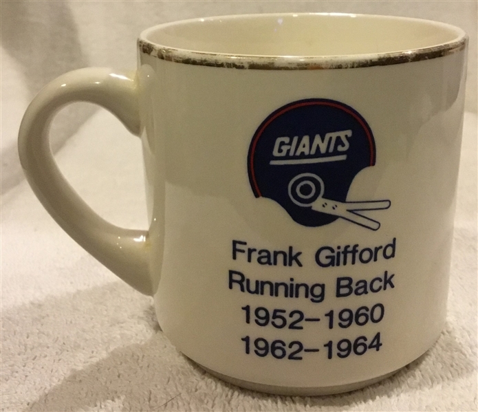 VINTAGE FRANK GIFFORD N.Y. GIANTS COFFEE MUG