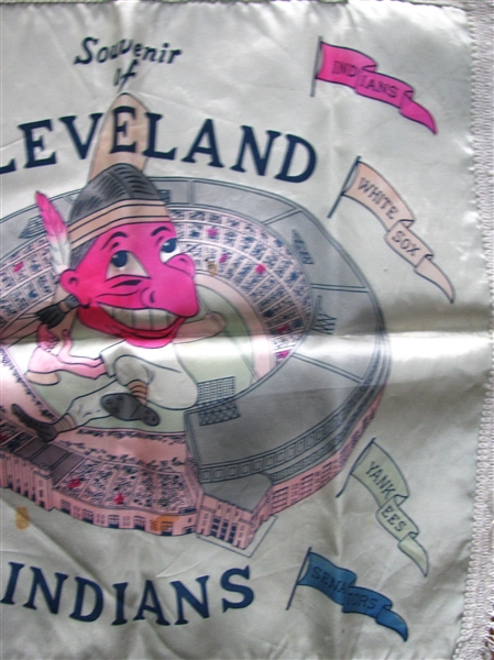 40's/50's CLEVELAND INDIANS PILLOW CASE w/CHIEF WAHOO