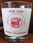1974/76 NEW YORK NETS ABA WORLD CHAMPIONS GLASS