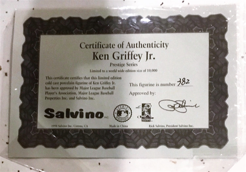 1998 KEN GRIFFEY JR. SALVINO STATUE w/BOX
