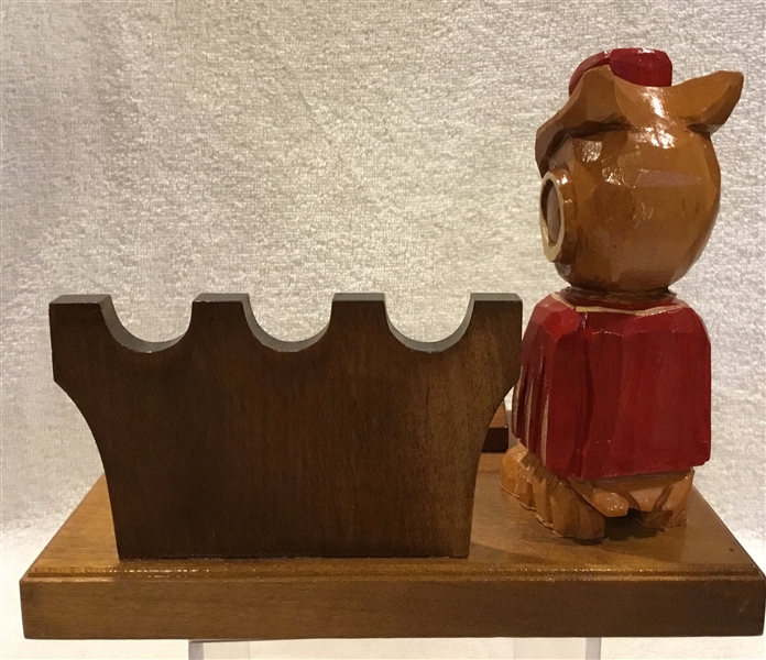 50's TEMPLE OWLS ANRI PIPE STAND & STATUE