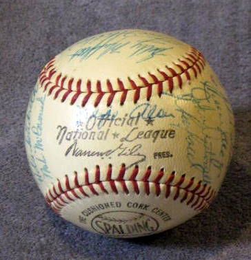 1959 SAN FRANCISCO GIANTS TEAM SIGNED BALL w/JSA LOA