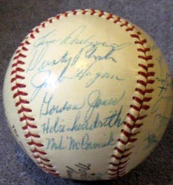1959 SAN FRANCISCO GIANTS TEAM SIGNED BALL w/JSA LOA