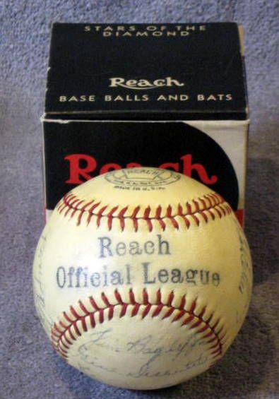 1941 CLEVELAND INDIANS TEAM SIGNED BASEBALL w/JSA LOA