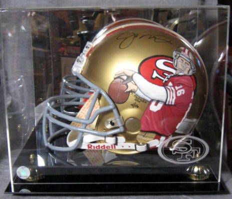 JOE MONTANA SIGNED SAN FRANCISCO 49'er HAND PAINTED HELMET- UPPER DECK