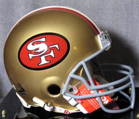 JOE MONTANA SIGNED SAN FRANCISCO 49'er HAND PAINTED HELMET- UPPER DECK