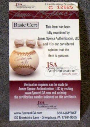 HANK AARON/SADAHARU OH SIGNED BASEBALL w/JSA COA