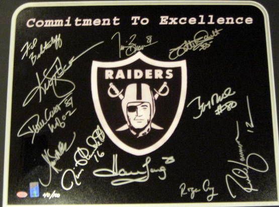 OAKLAND RAIDERS SIGNED POSTER w/JSA LOA