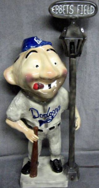 50's BROOKLYN DODGERS GIBBS-CONNER MASCOT LAMP