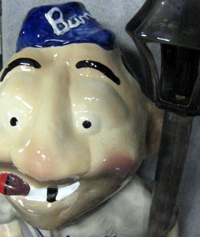 50's BROOKLYN DODGERS GIBBS-CONNER MASCOT LAMP