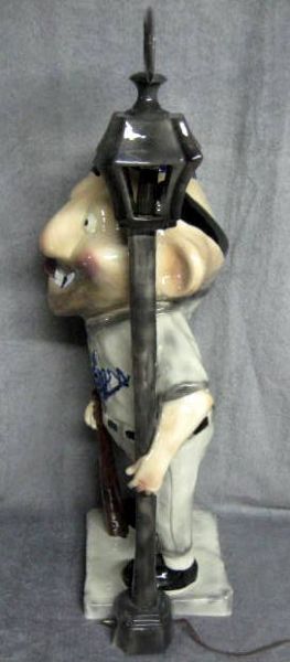 50's BROOKLYN DODGERS GIBBS-CONNER MASCOT LAMP