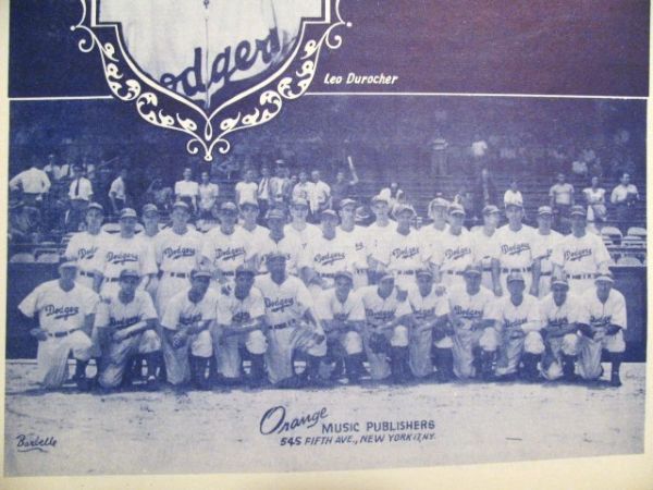 1940s BROOKLYN DODGERS TEAM SHEET MUSIC