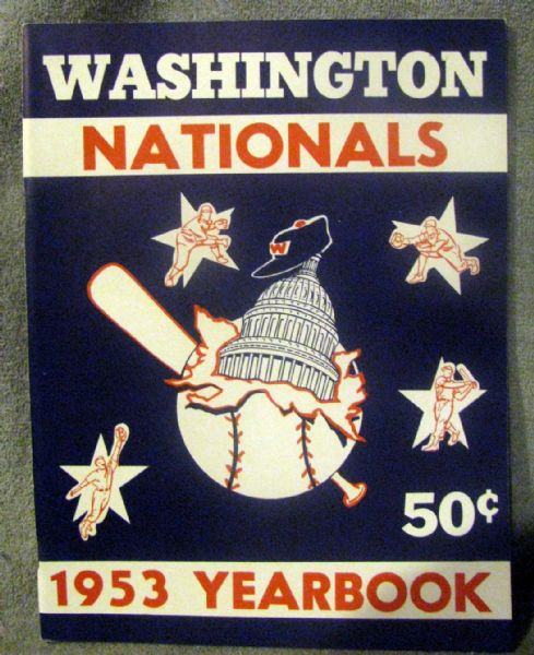 1953 WASHINGTON NATIONALS YEARBOOK