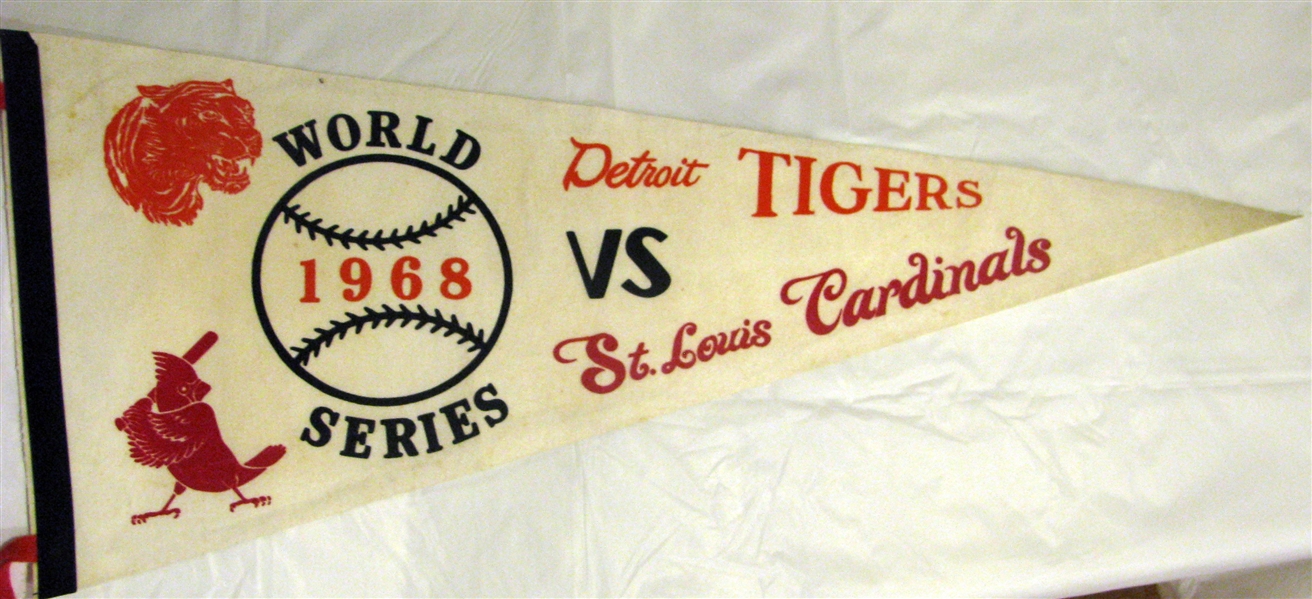 1968 WORLD SERIES PENNANT - TIGERS VS CARDINALS