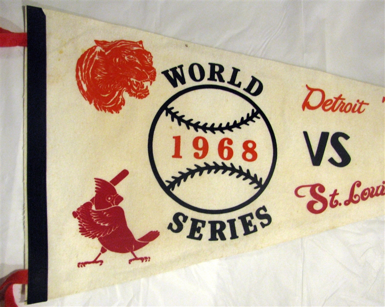 1968 WORLD SERIES PENNANT - TIGERS VS CARDINALS